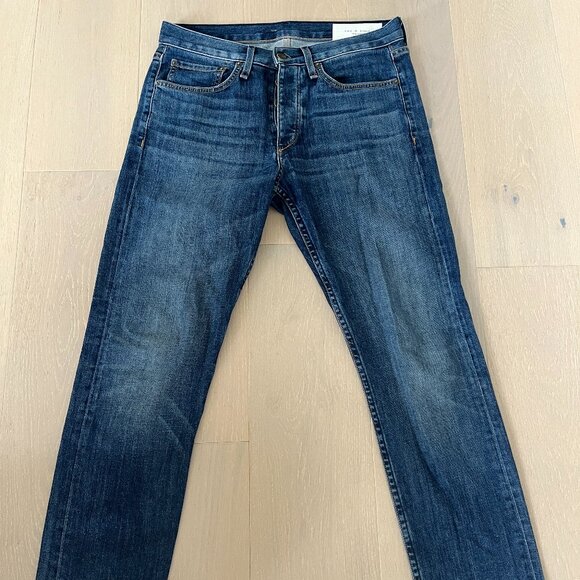 rag & bone Men's Slim Jeans - Dark Blue - Picture 4 of 9